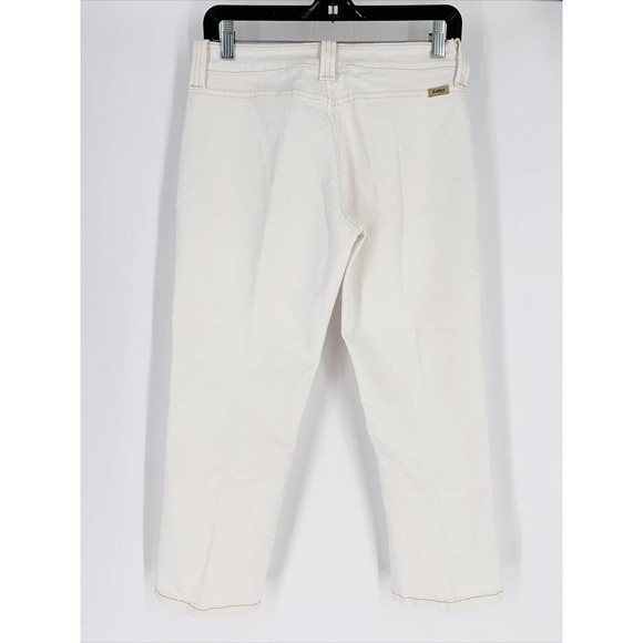 Vtg 90’s Y2K Levi Strauss Stretch White Denim Jean Capri Crop Pants Sz 4 (28x22) - Picture 2 of 7